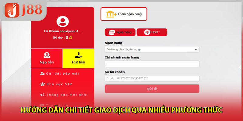 Hướng dẫn chi tiết giao dịch qua nhiều phương thức